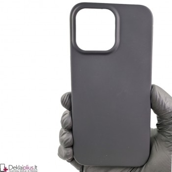 Kieto silikono 2 mm.storio dėklas - juodas (Apple Iphone 14 Pro Max)
